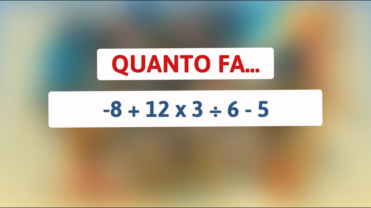 \"Solo i veri geni risolvono questo semplice indovinello matematico! Ci riesci anche tu?\""