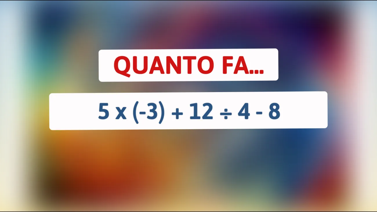 Scopri se sei un vero genio risolvendo questo enigma matematico! Solo i più intelligenti conoscono la risposta corretta! Sei tra loro?"