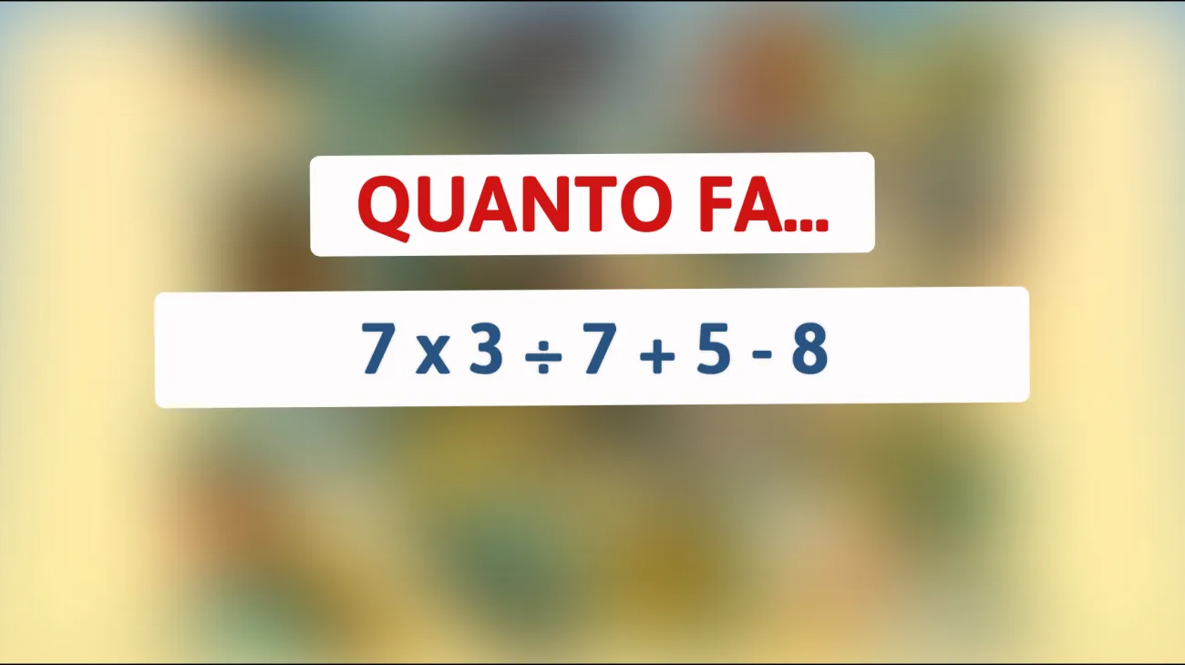 Sei abbastanza intelligente da risolvere questo enigma matematico che fa impazzire tutti?"