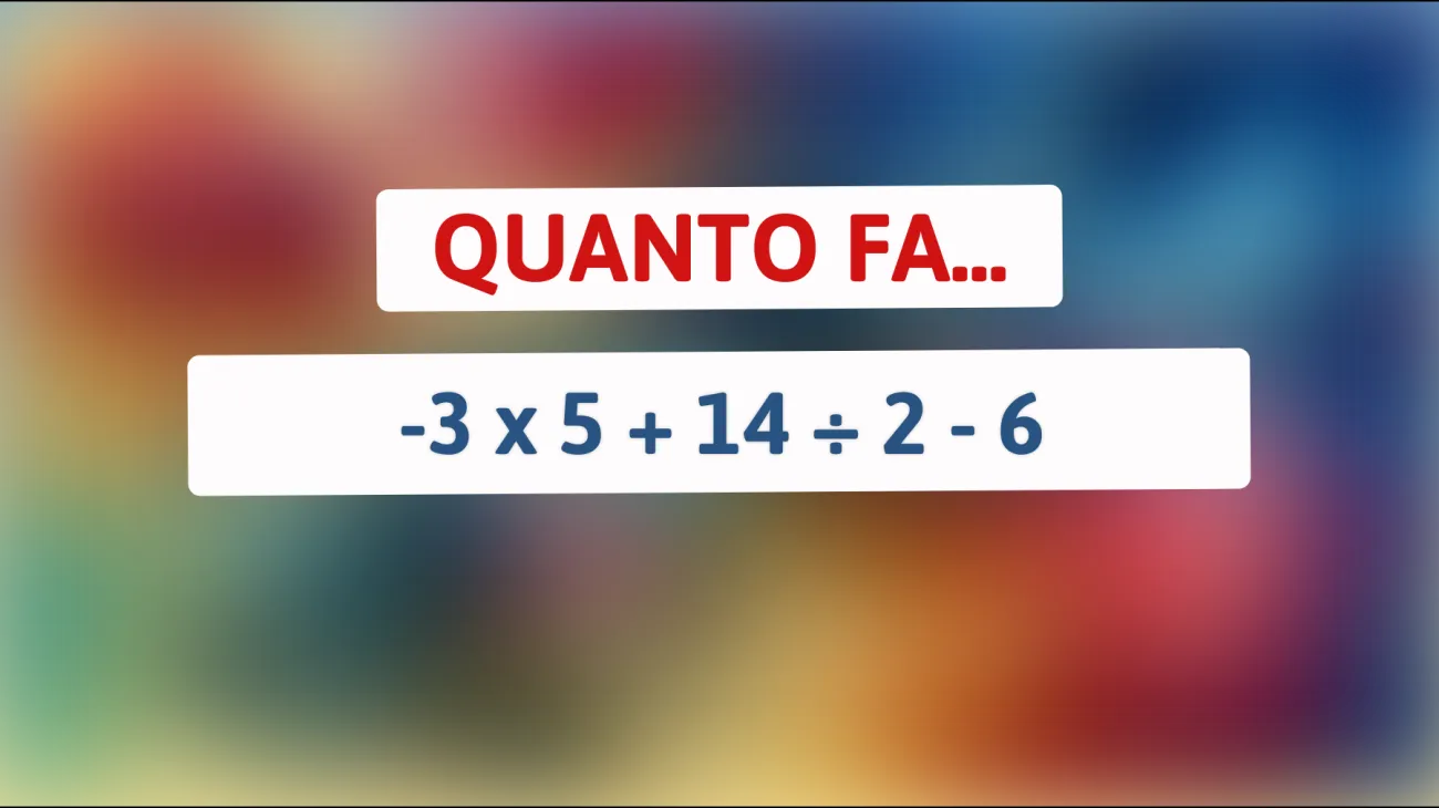 \"Sfida la tua intelligenza: scopri se riesci a risolvere questo enigma matematico che confonde tutti!\""