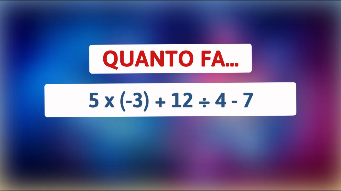 \"Sfidati con questo enigma matematico: solo le menti più brillanti riescono a risolverlo al primo tentativo!\""
