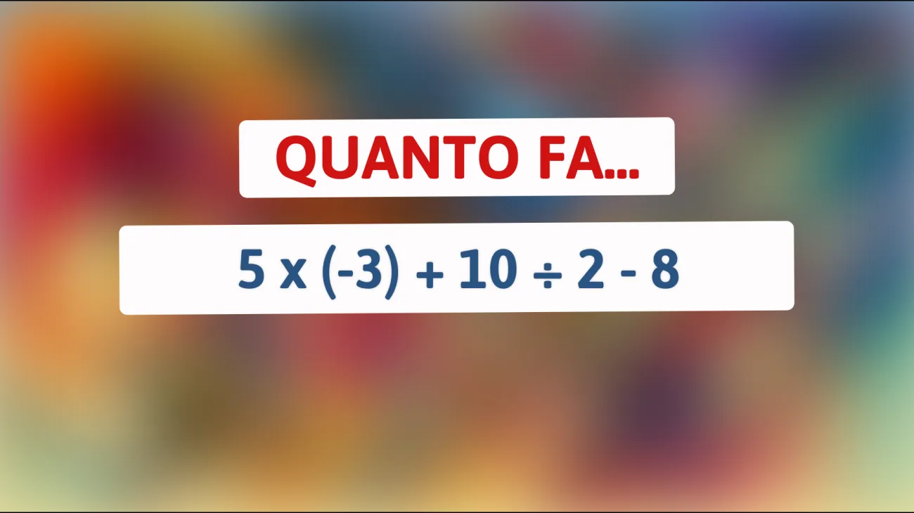 \"Svela l'Enigma: Pochi Riescono a Risolvere Questo Semplice Calcolo!\""