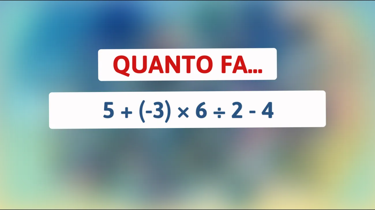 Questo rompicapo matematico farà schiattare le sinapsi: sai risolverlo senza calcolatrice?"