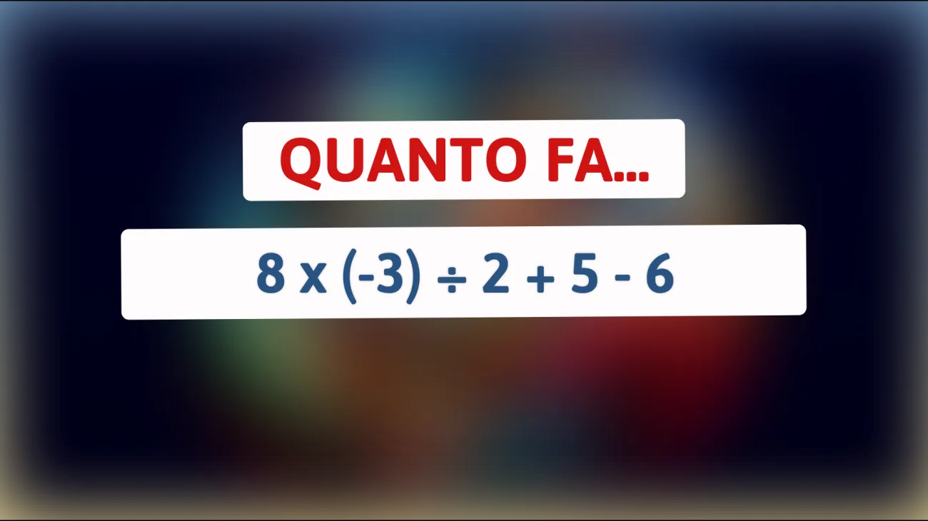 Scopri se sei un vero genio risolvendo questo rompicapo matematico che solo i più brillanti possono capire!"