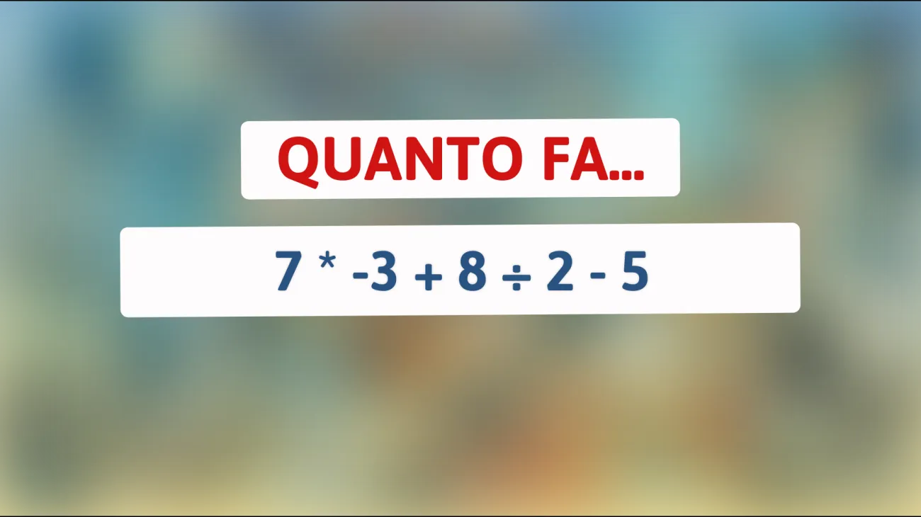 Scopri se sei una mente geniale risolvendo questo indovinello matematico impossibile!"