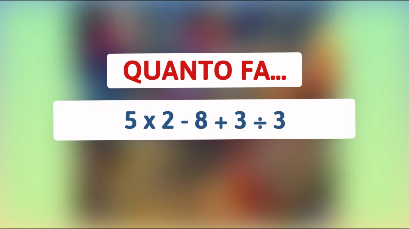 Solo 1 Su 5 Riesce A Risolvere Questo Calcolo Mentale! Sei All'Altezza Della Sfida? Scopri Se Sei Un Genio!"