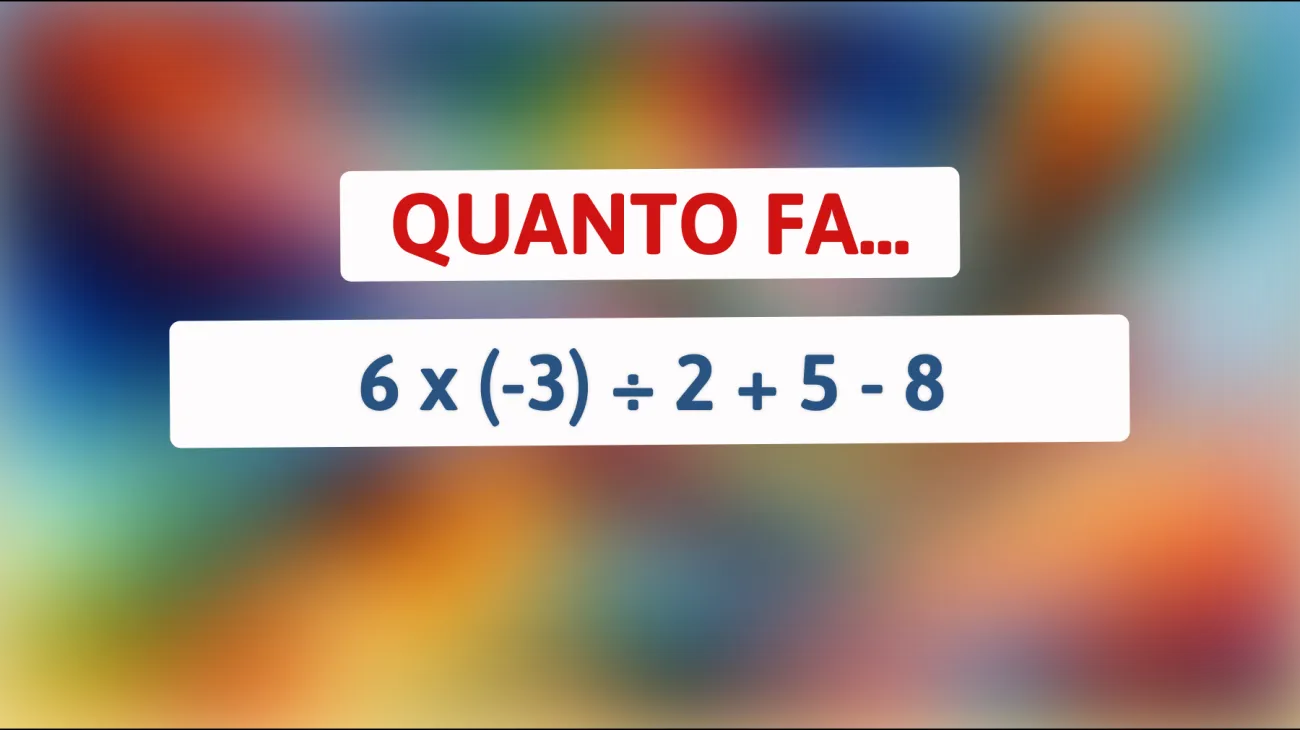 Solo i veri geni possono risolvere questo enigma matematico! Ti consideri abbastanza intelligente per la sfida?"